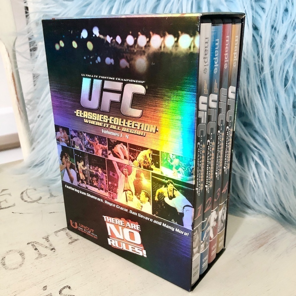 UFC, 1994, Classic Collection, Vol 1-4 DVD,‎ No Rules, Uncut, With Royce Gracie